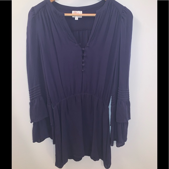 PARKER double flared sleeve dress - Picture 1 of 3